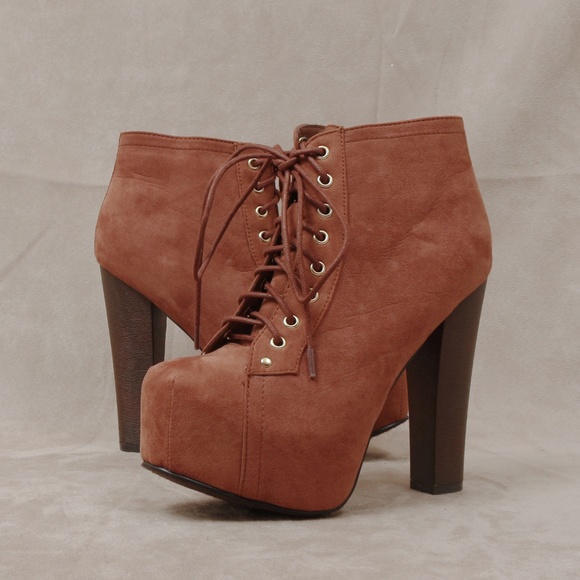 FINAL SALE Tan Chunky Platform Heel Britney1 - Picture 5 of 5